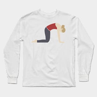 Cat Yoga Pose Long Sleeve T-Shirt